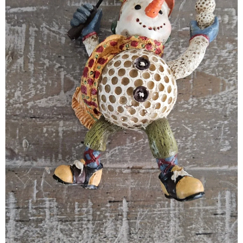 Golf Snowman Christmas Ornament Golfer Holiday Tree Decor‎ Cottagecore Sports